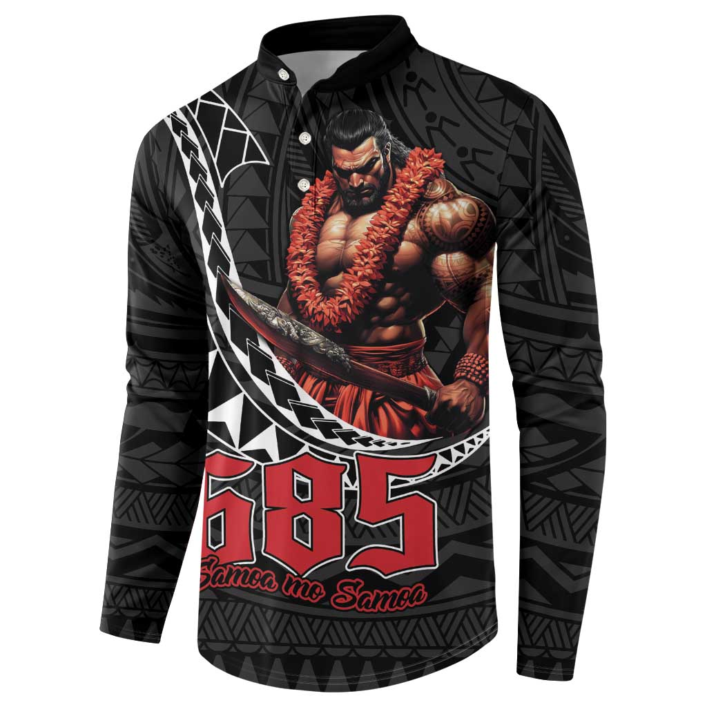 Samoan Pride Polynesian Tribal Warrior Button Sweatshirt 685 Samoa Mo Samoa