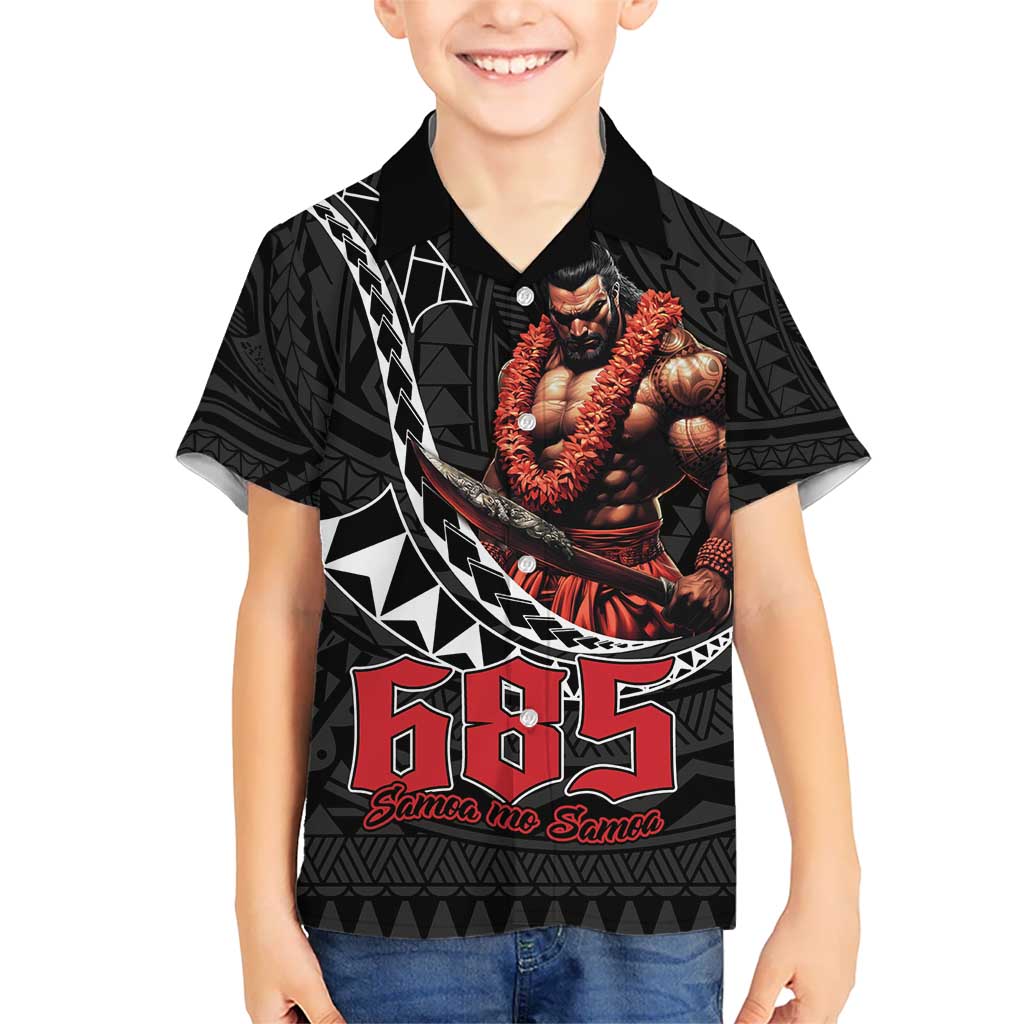 Samoan Pride Polynesian Tribal Warrior Kid Hawaiian Shirt 685 Samoa Mo Samoa