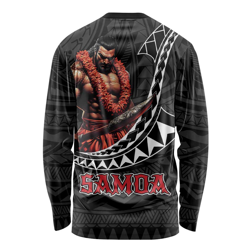 Samoan Pride Polynesian Tribal Warrior Long Sleeve Shirt 685 Samoa Mo Samoa LT9 - Polynesian Pride