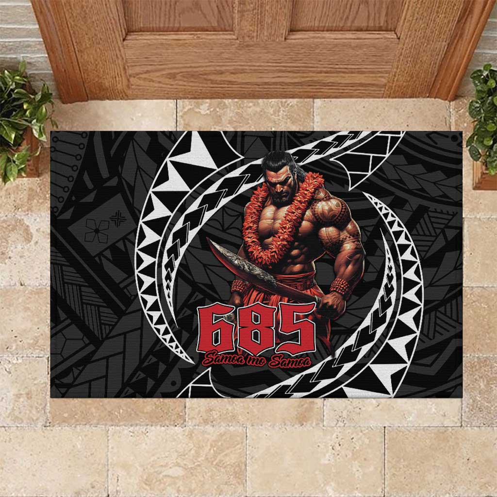 Samoan Pride Polynesian Tribal Warrior Rubber Doormat 685 Samoa Mo Samoa