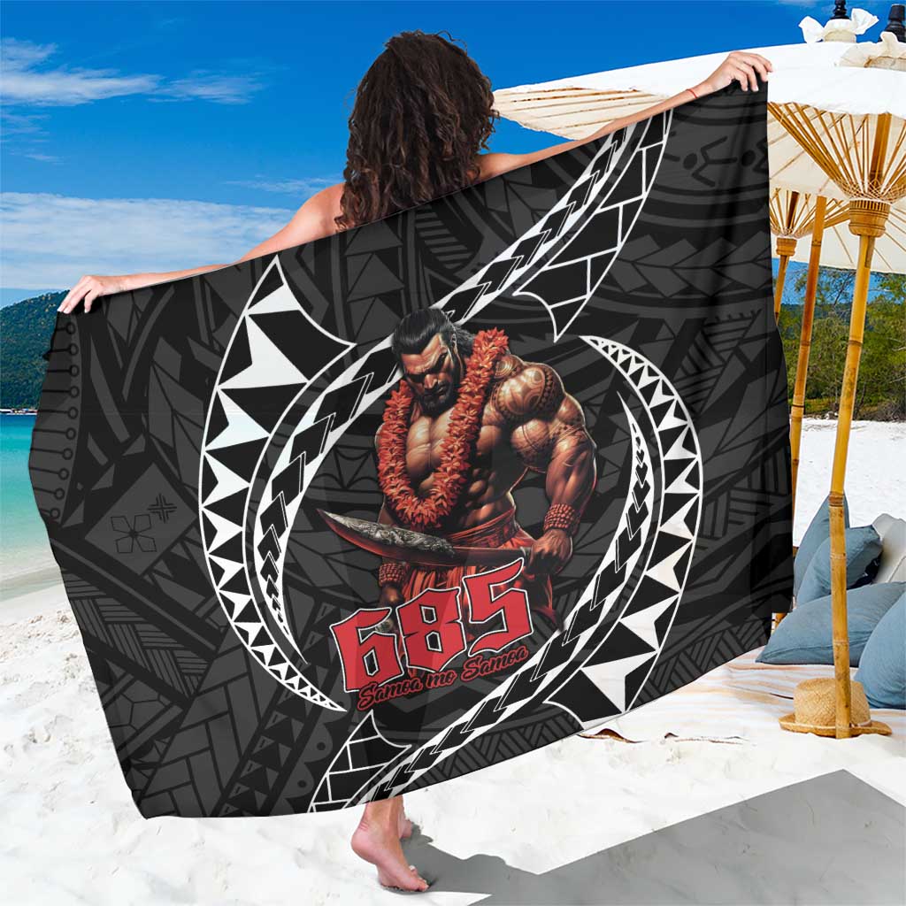 Samoan Pride Polynesian Tribal Warrior Sarong 685 Samoa Mo Samoa LT9 One Size 44 x 66 inches Black - Polynesian Pride