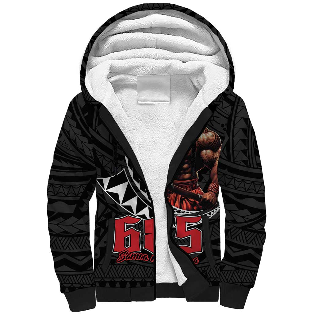 Samoan Pride Polynesian Tribal Warrior Sherpa Hoodie 685 Samoa Mo Samoa LT9 Unisex Black - Polynesian Pride