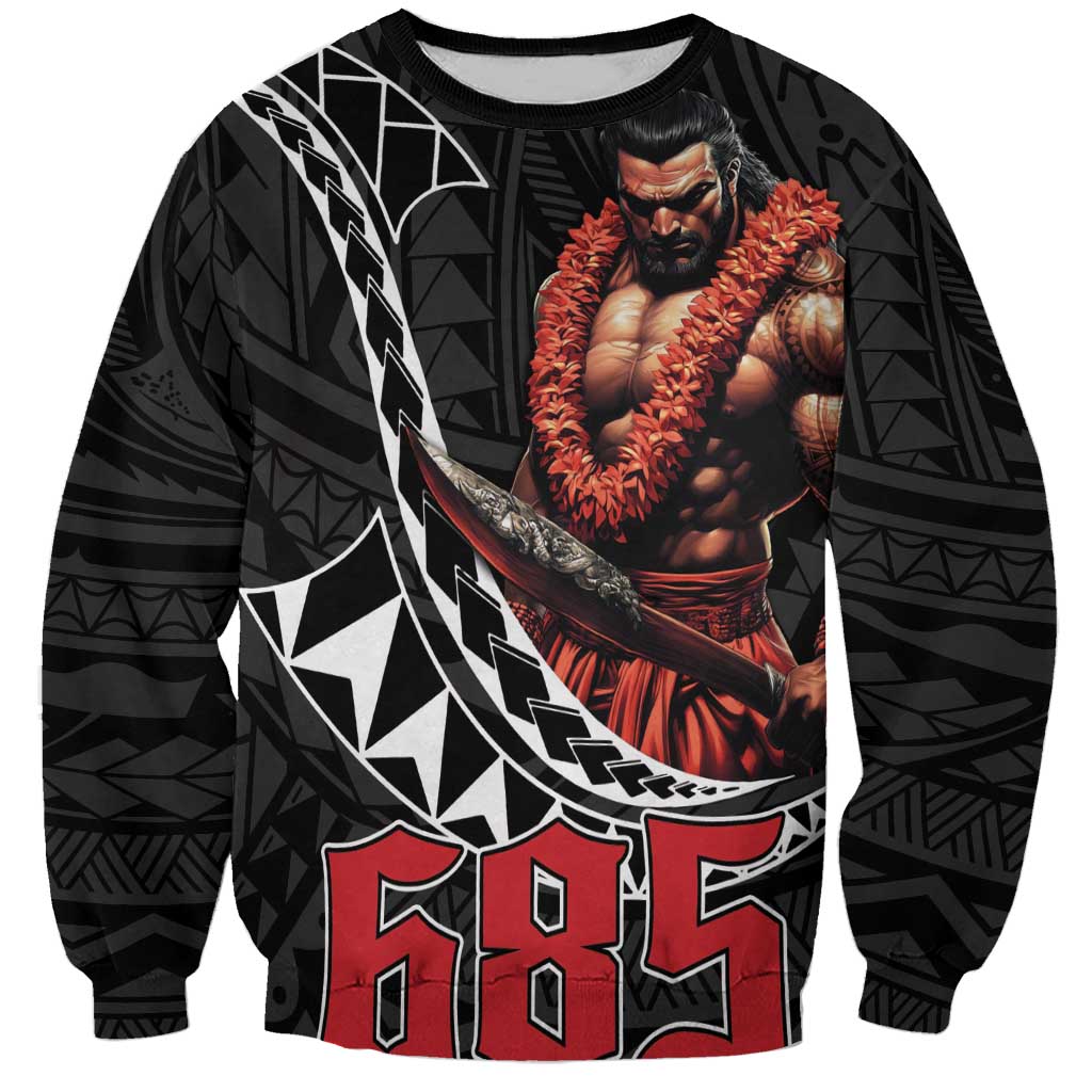 Samoan Pride Polynesian Tribal Warrior Sweatshirt 685 Samoa Mo Samoa LT9 Unisex Black - Polynesian Pride