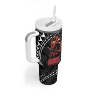 Samoan Pride Polynesian Tribal Warrior Tumbler With Handle 685 Samoa Mo Samoa LT9 - Polynesian Pride