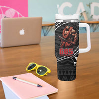 Samoan Pride Polynesian Tribal Warrior Tumbler With Handle 685 Samoa Mo Samoa LT9 - Polynesian Pride