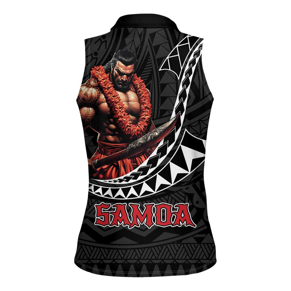 Samoan Pride Polynesian Tribal Warrior Women Sleeveless Polo Shirt 685 Samoa Mo Samoa