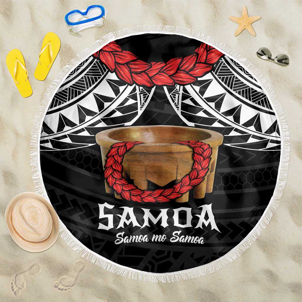 Samoan Tanoa Kava Bowl Ula Fala Beach Blanket Polynesian Tribal Vibe LT9 One Size 150cm Brown - Polynesian Pride