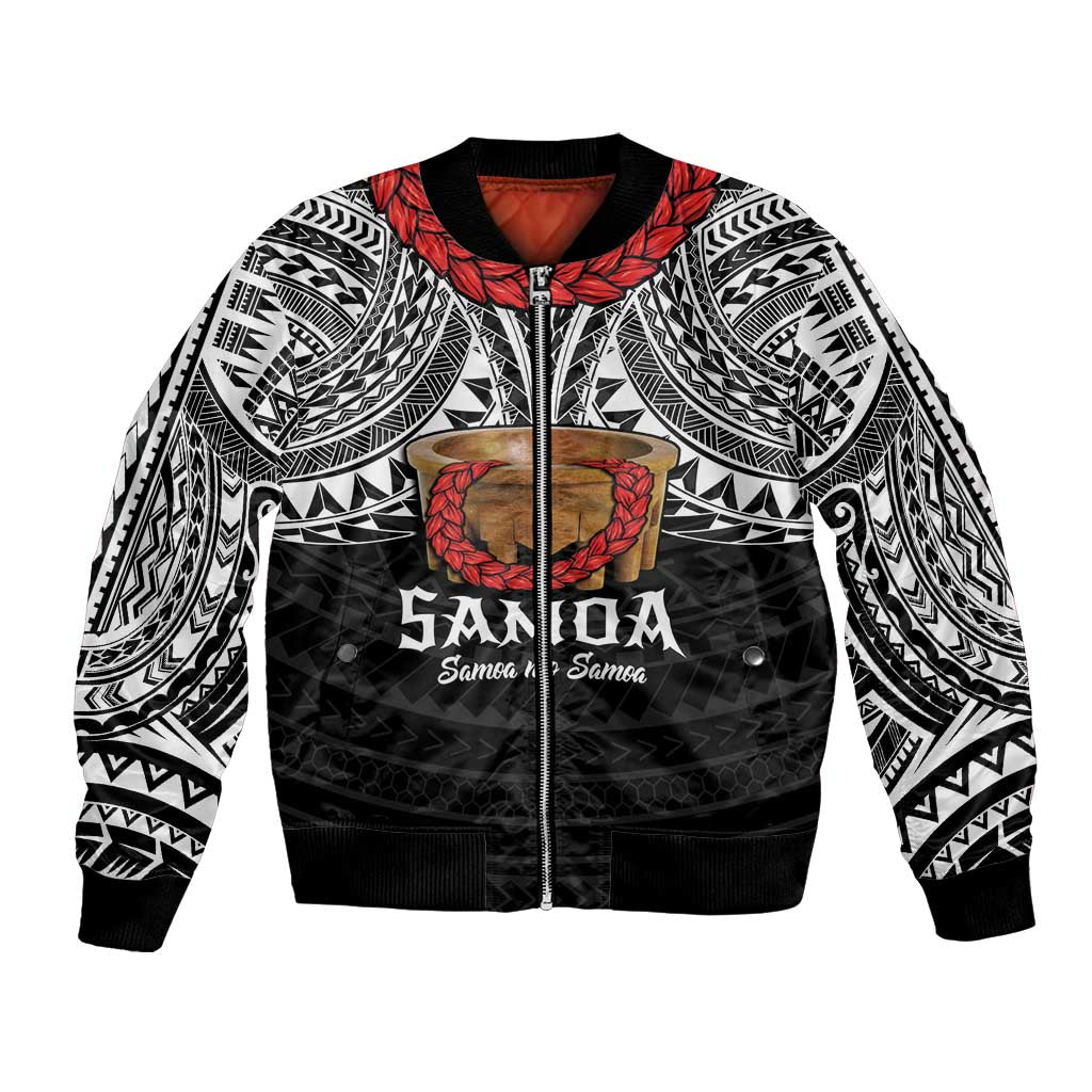 Samoan Tanoa Kava Bowl Ula Fala Bomber Jacket Polynesian Tribal Vibe LT9 Unisex Brown - Polynesian Pride