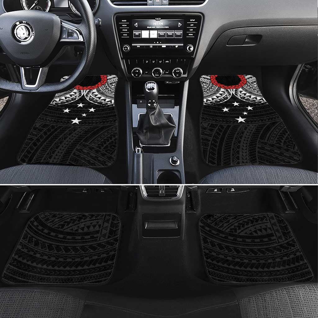 Samoan Tanoa Kava Bowl Ula Fala Car Mats Polynesian Tribal Vibe LT9 Set 4pcs Brown - Polynesian Pride