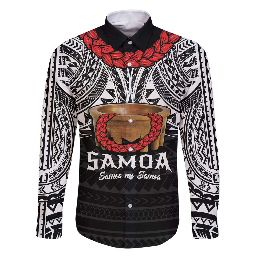 Samoan Tanoa Kava Bowl Ula Fala Family Matching Long Sleeve Bodycon Dress and Hawaiian Shirt Polynesian Tribal Vibe