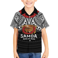 Samoan Tanoa Kava Bowl Ula Fala Family Matching Off Shoulder Maxi Dress and Hawaiian Shirt Polynesian Tribal Vibe