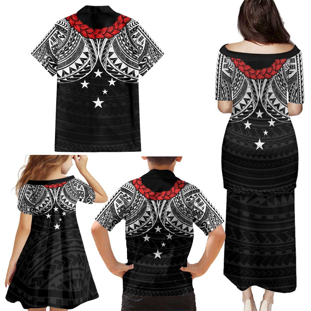 Samoan Tanoa Kava Bowl Ula Fala Family Matching Puletasi and Hawaiian Shirt Polynesian Tribal Vibe