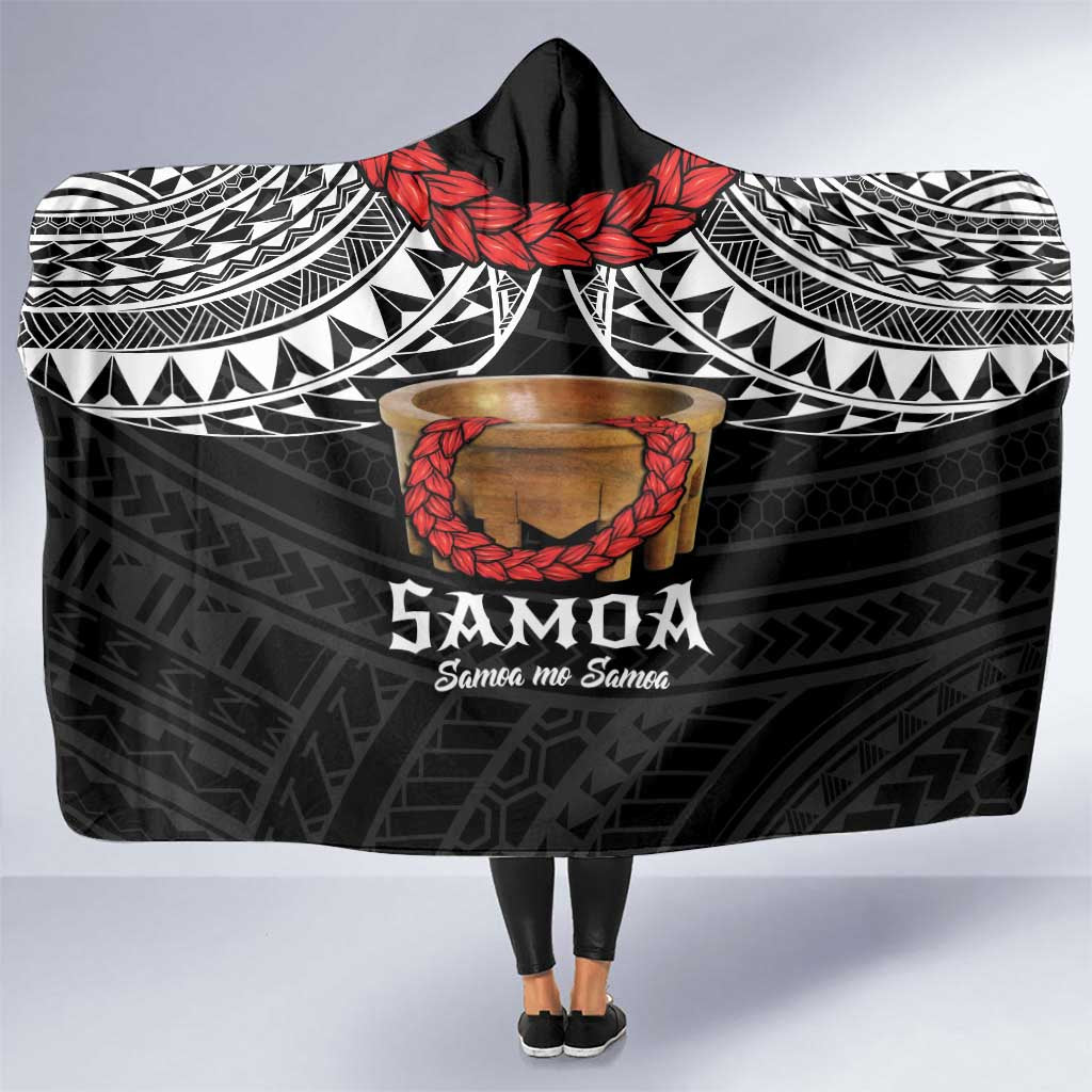 Samoan Tanoa Kava Bowl Ula Fala Hooded Blanket Polynesian Tribal Vibe LT9 One Size Brown - Polynesian Pride