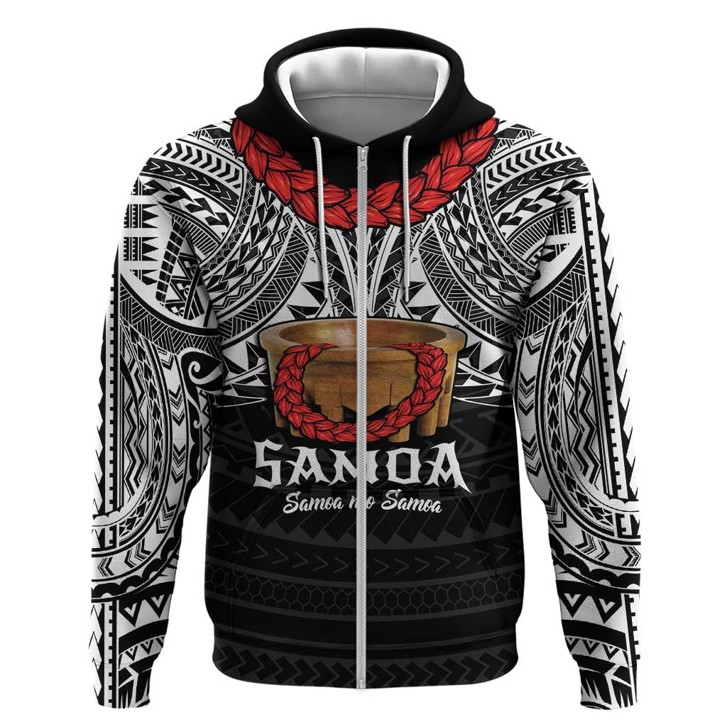 Samoan Tanoa Kava Bowl Ula Fala Hoodie Polynesian Tribal Vibe LT9 Zip Hoodie Brown - Polynesian Pride