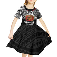 Samoan Tanoa Kava Bowl Ula Fala Kid Short Sleeve Dress Polynesian Tribal Vibe
