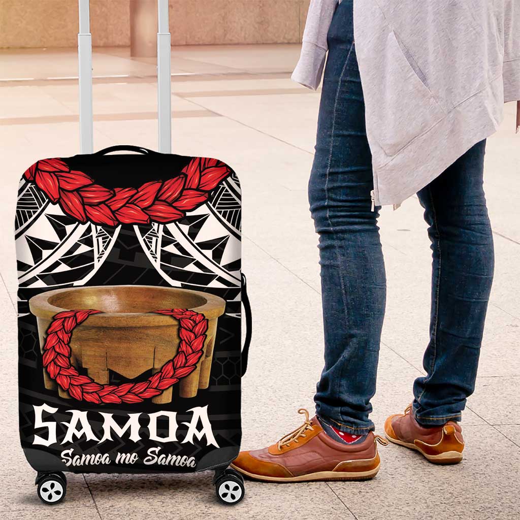 Samoan Tanoa Kava Bowl Ula Fala Luggage Cover Polynesian Tribal Vibe LT9 Brown - Polynesian Pride