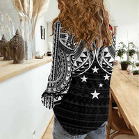 Samoan Tanoa Kava Bowl Ula Fala Women Casual Shirt Polynesian Tribal Vibe