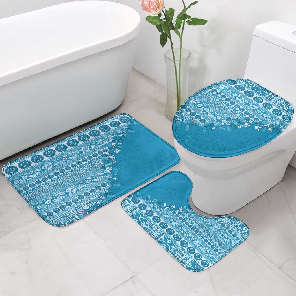 Fiji Marau na Kerisimasi Bathroom Set Aqua Tagimoucia Tapa Masi Tribal - Polynesian Pride
