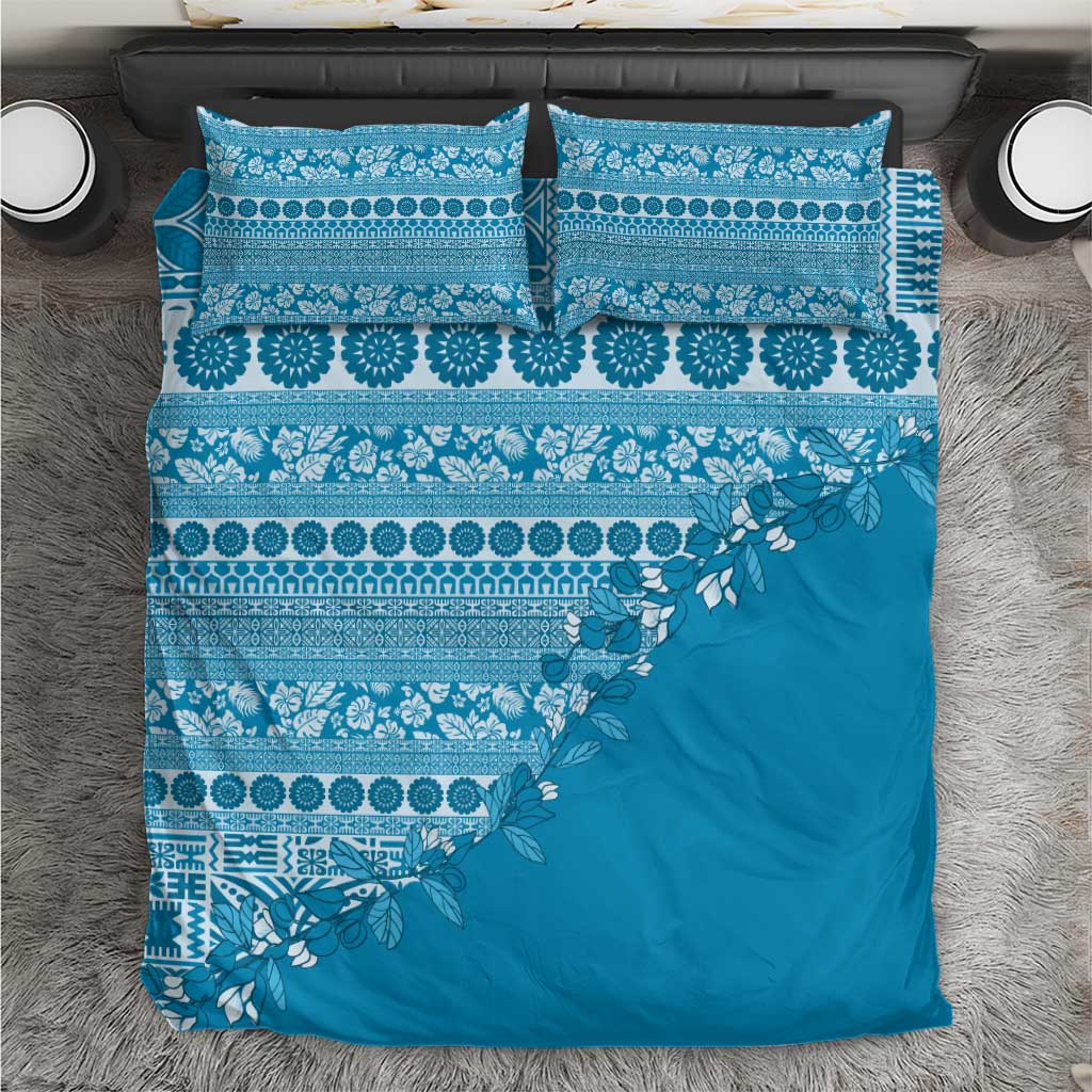 Fiji Marau na Kerisimasi Bedding Set Aqua Tagimoucia Tapa Masi Tribal - Polynesian Pride