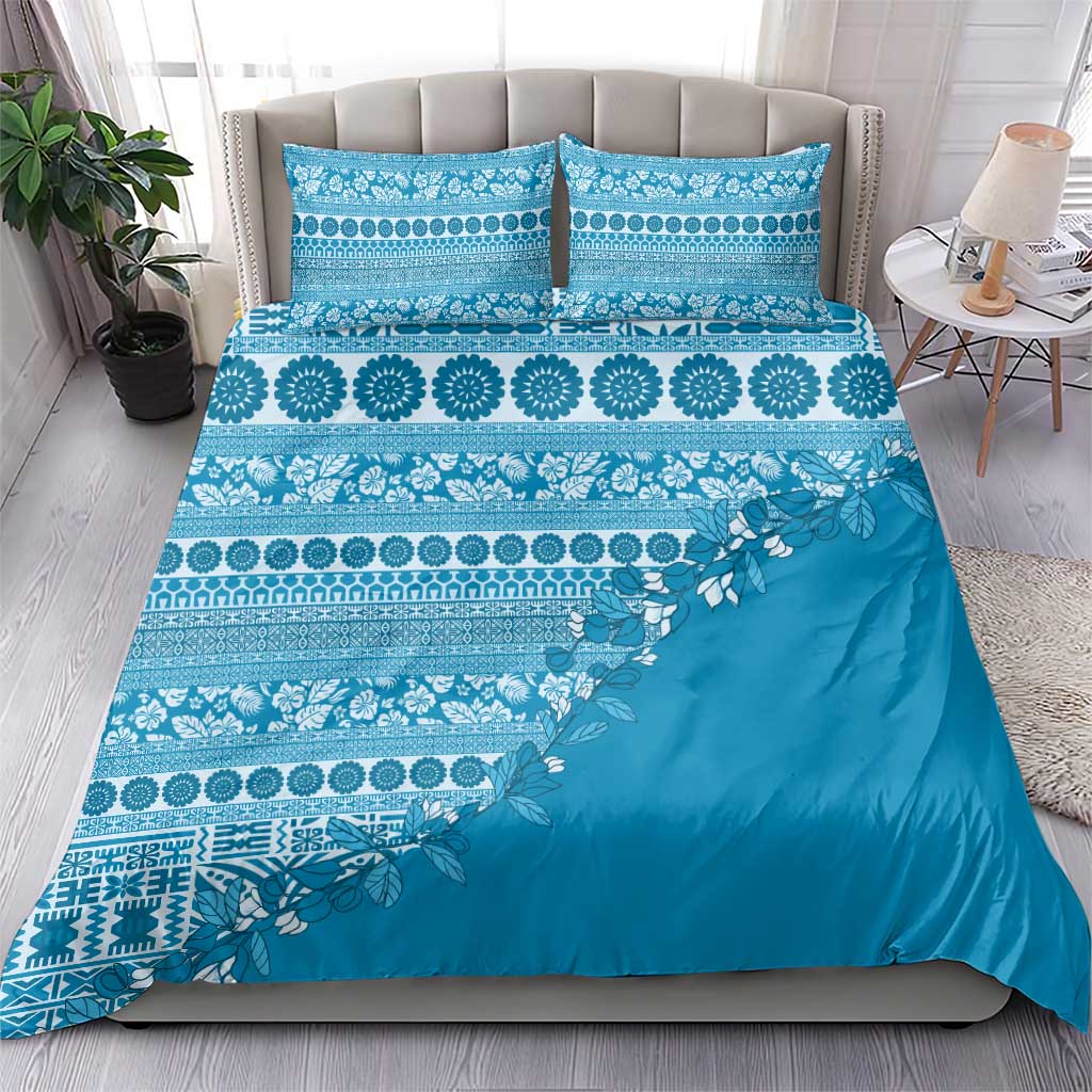 Fiji Marau na Kerisimasi Bedding Set Aqua Tagimoucia Tapa Masi Tribal - Polynesian Pride