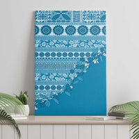 Fiji Marau na Kerisimasi Canvas Wall Art Aqua Tagimoucia Tapa Masi Tribal - Polynesian Pride