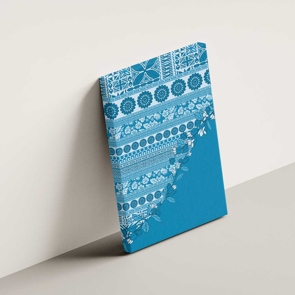 Fiji Marau na Kerisimasi Canvas Wall Art Aqua Tagimoucia Tapa Masi Tribal - Polynesian Pride