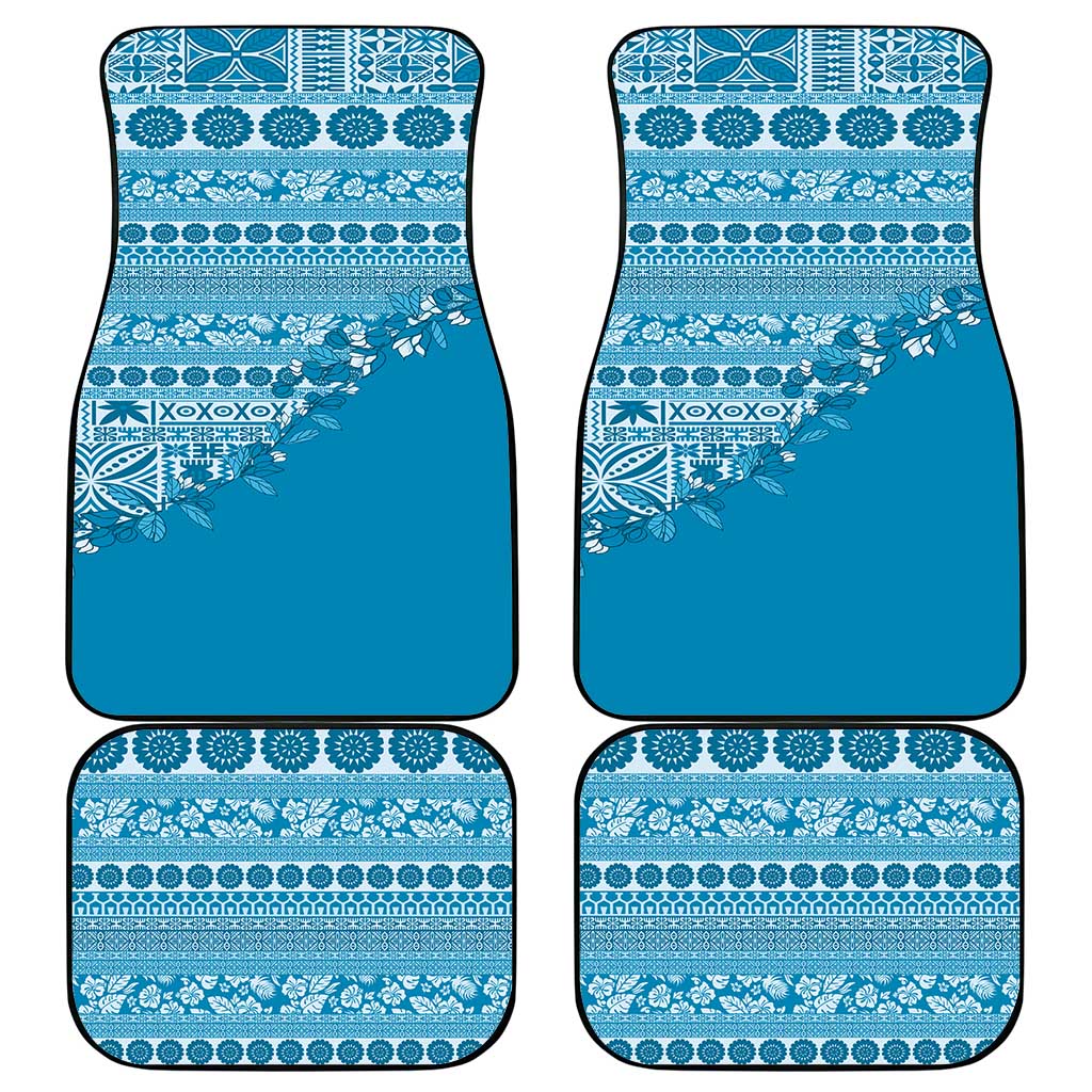 Fiji Marau na Kerisimasi Car Mats Aqua Tagimoucia Tapa Masi Tribal - Polynesian Pride