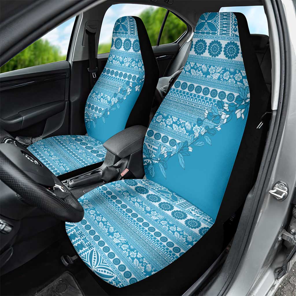 Fiji Marau na Kerisimasi Car Seat Cover Aqua Tagimoucia Tapa Masi Tribal - Polynesian Pride