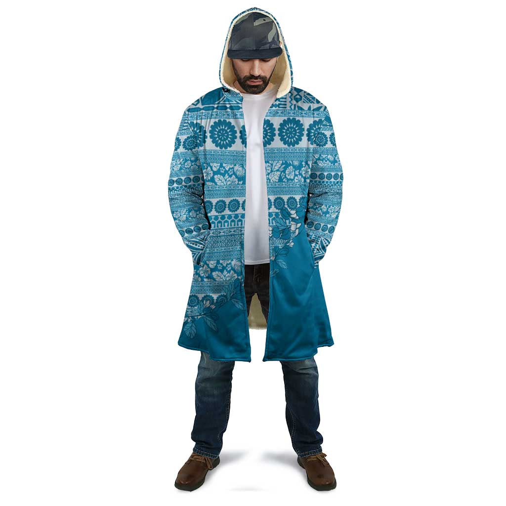 Fiji Marau na Kerisimasi Cloak Aqua Tagimoucia Tapa Masi Tribal - Polynesian Pride