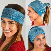 Fiji Marau na Kerisimasi Neck Gaiter Aqua Tagimoucia Tapa Masi Tribal - Polynesian Pride