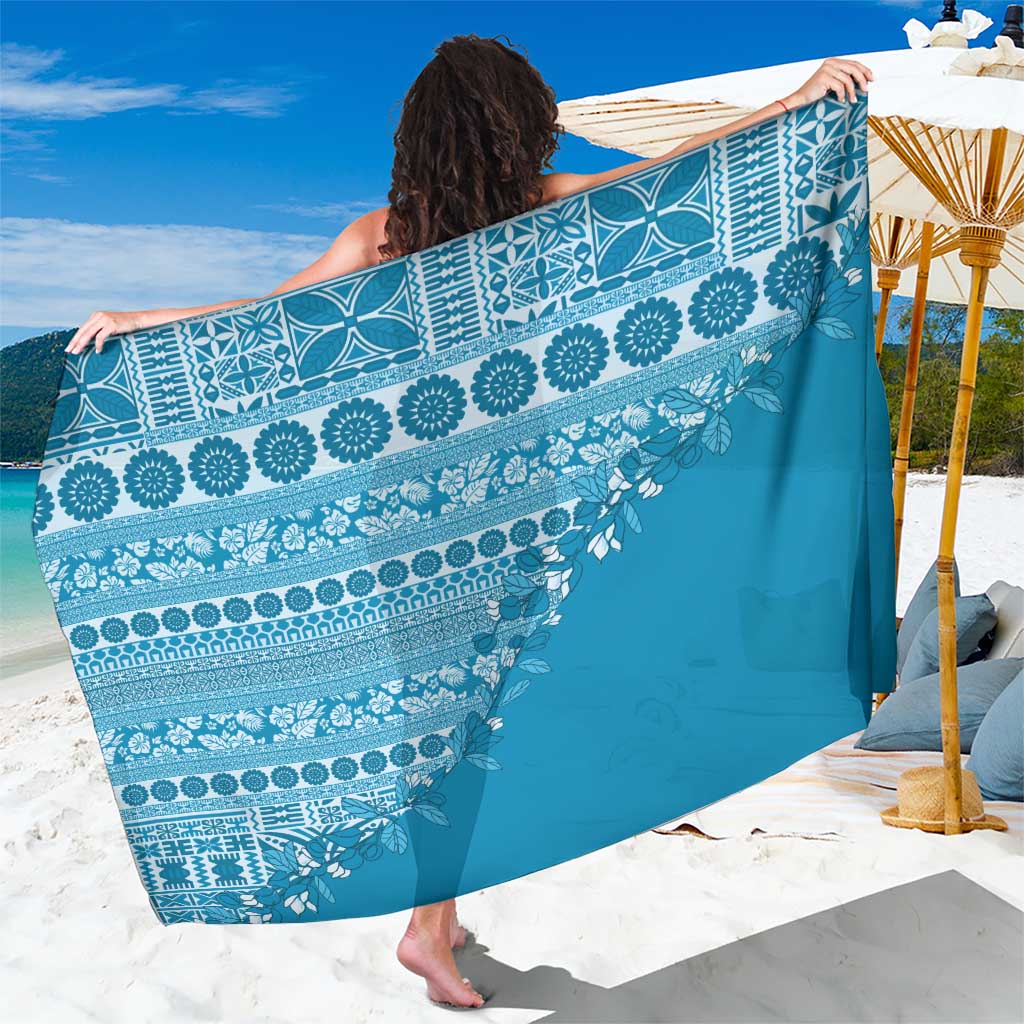 Fiji Marau na Kerisimasi Sarong Aqua Tagimoucia Tapa Masi Tribal - Polynesian Pride