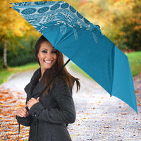 Fiji Marau na Kerisimasi Umbrella Aqua Tagimoucia Tapa Masi Tribal - Polynesian Pride