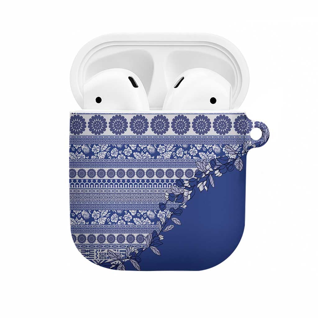 Fiji Marau na Kerisimasi AirPods Case Blue Tagimoucia Tapa Masi Tribal - Polynesian Pride