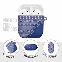 Fiji Marau na Kerisimasi AirPods Case Blue Tagimoucia Tapa Masi Tribal - Polynesian Pride