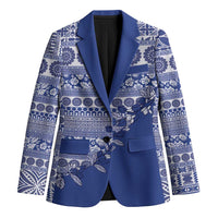 Fiji Marau na Kerisimasi Blazer Blue Tagimoucia Tapa Masi Tribal - Polynesian Pride