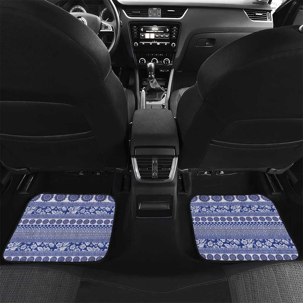 Fiji Marau na Kerisimasi Car Mats Blue Tagimoucia Tapa Masi Tribal - Polynesian Pride