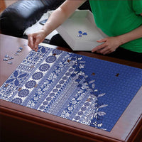 Fiji Marau na Kerisimasi Puzzle Blue Tagimoucia Tapa Masi Tribal - Polynesian Pride