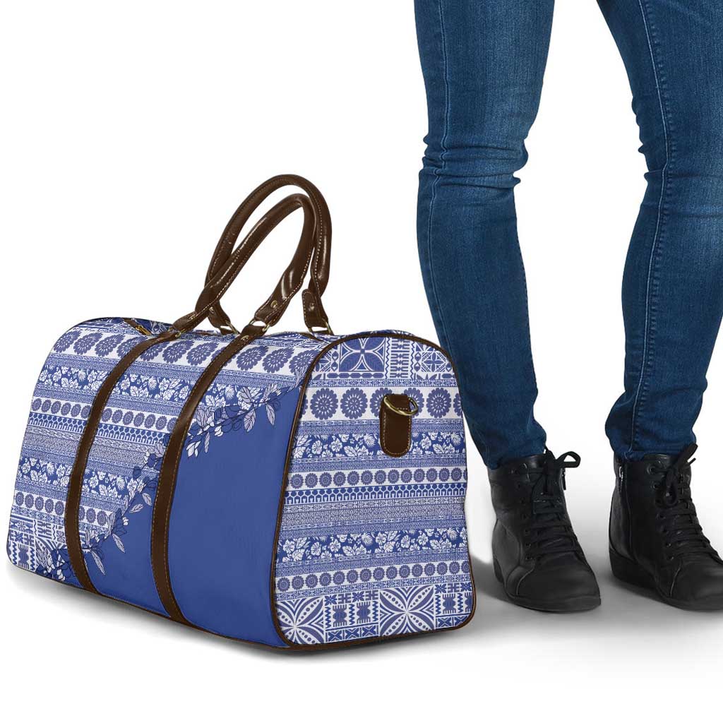 Fiji Marau na Kerisimasi Travel Bag Blue Tagimoucia Tapa Masi Tribal - Polynesian Pride