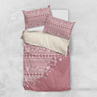 Fiji Marau na Kerisimasi Bedding Set Dusty Rose Tagimoucia Tapa Masi Tribal - Polynesian Pride