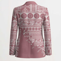 Fiji Marau na Kerisimasi Blazer Dusty Rose Tagimoucia Tapa Masi Tribal - Polynesian Pride