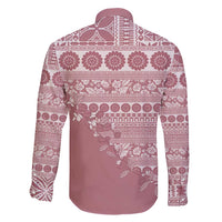 Fiji Marau na Kerisimasi Family Matching Mermaid Dress and Hawaiian Shirt Dusty Rose Tagimoucia Tapa Masi Tribal - Polynesian Pride