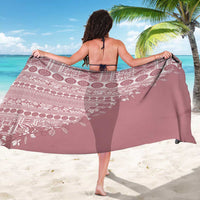 Fiji Marau na Kerisimasi Sarong Dusty Rose Tagimoucia Tapa Masi Tribal - Polynesian Pride