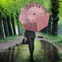 Fiji Marau na Kerisimasi Umbrella Dusty Rose Tagimoucia Tapa Masi Tribal - Polynesian Pride
