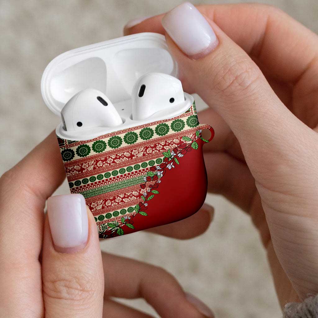 Fiji Marau na Kerisimasi AirPods Case Red Tagimoucia Tapa Masi Tribal - Polynesian Pride