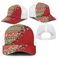 Fiji Marau na Kerisimasi Baseball Net Cap Red Tagimoucia Tapa Masi Tribal - Polynesian Pride