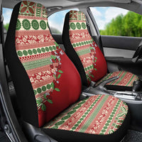 Fiji Marau na Kerisimasi Car Seat Cover Red Tagimoucia Tapa Masi Tribal - Polynesian Pride