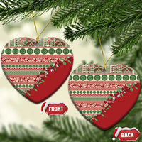 Fiji Marau na Kerisimasi Ceramic Ornament Red Tagimoucia Tapa Masi Tribal - Polynesian Pride