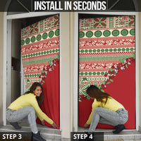 Fiji Marau na Kerisimasi Door Cover Red Tagimoucia Tapa Masi Tribal - Polynesian Pride