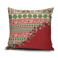 Fiji Marau na Kerisimasi Pillow Cover Red Tagimoucia Tapa Masi Tribal - Polynesian Pride