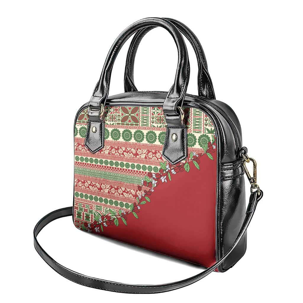Fiji Marau na Kerisimasi Shoulder Handbag Red Tagimoucia Tapa Masi Tribal - Polynesian Pride